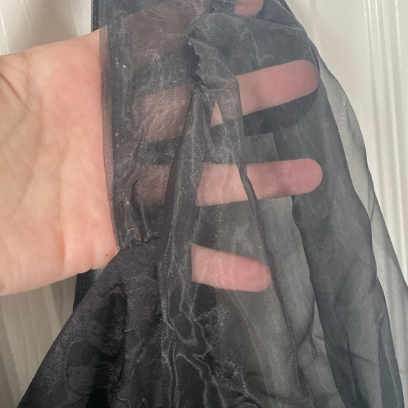 For Love & Lemons Gabrielle Puff Sleeve Mini Dress Black - Picture 10 of 13